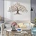 Produktbild HQL Baum des Lebens Wandkunst Dekor, Baum Blatt Metall Wandskulptur, 3D kreative Wandbehang Dekoration, für Wohnzimmer Hintergrundwand,30" W x 18" H77x45cm