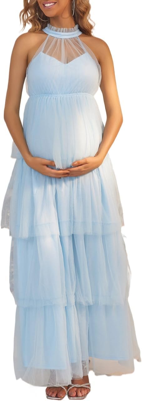 meilun Mesh Maternity Dresses Vacation Portrait Photo Anniversary Party Cake Dresses