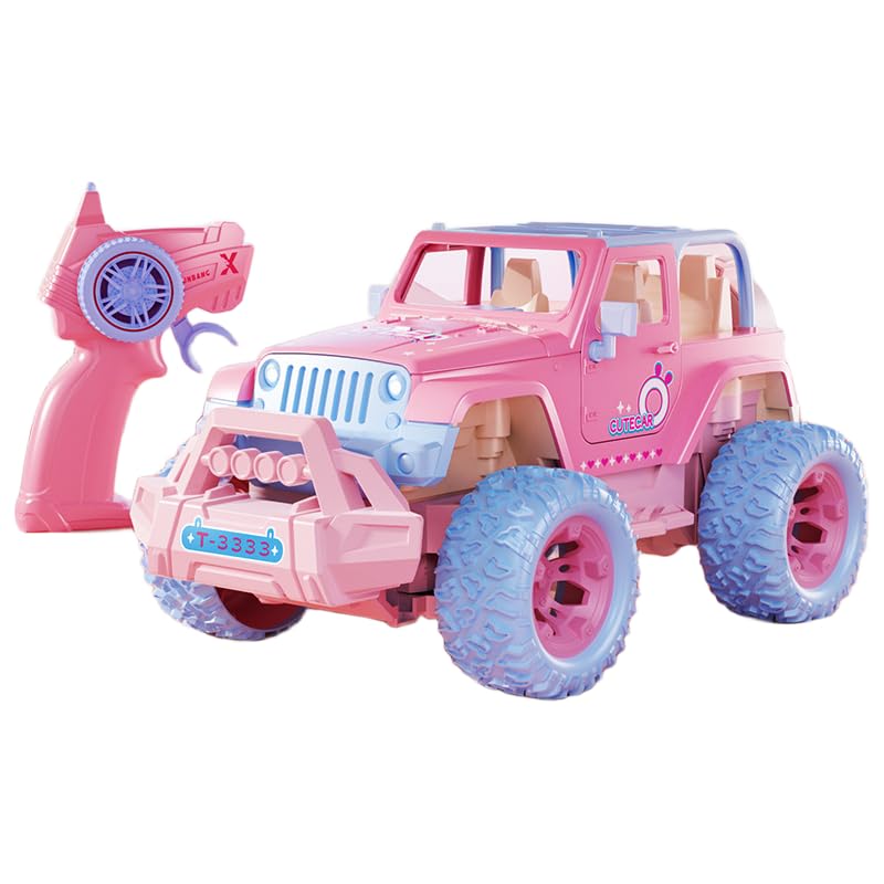 Amazon.co.jp: Aelithor 1:18ピンク大型4WDラジコンオフロードカー