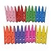 Derker Wood Craft Clothespins with 8 Color ,Bright Colored Clothes Pegs Pins - 24 Piece (2.9")