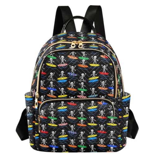 Mochila de calavera surf Halloween ideal para paseos al aire libre