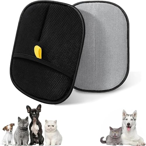 Hotcho Lot de 2 Gant Anti Poils Animaux Amélioré, Gant de Toilettage Chien Chat Réutilisable, Gant pour Enlever Les Poils de Chat, Gant Poils Animaux,...