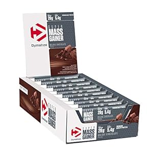 Dymatize Super Mass Gainer Bar Chocolate 10x90g – Weight-Gainer reep met hoog proteïnegehalte + wei en caseïneproteïne