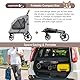 Joyfultails Hundewagen Hundebuggy bis 50 kg, Faltbarer Hundetrolley, Katzenbuggy für große und mittelgroße Hunde, Hundebuggy Große Hunde Schwerlast Hundewagen mit 4 Rädern Verstellbarer Griff
