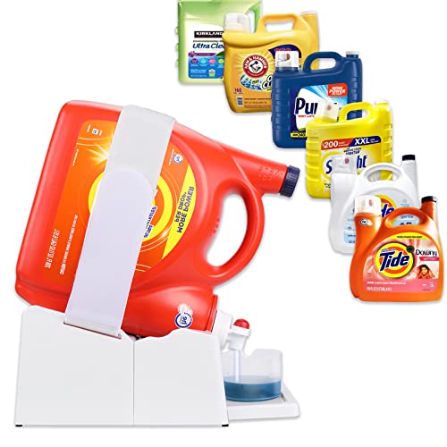 Flüssigwaschmittel Halter Organizer und Abtropfschale für die Waschküche, Seifenbecher, Aufbewahrungstablett für Flüssigwäsche, Waschmittelbehälter, Waschmittelspender, Sockel Cover