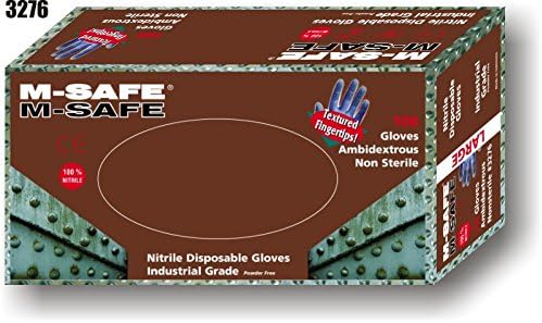 (20 Boxes) Majestic POWDER FREE DISPOSABLE NITRILE GLOVES, 100/BOX - LARGE(3276/10)