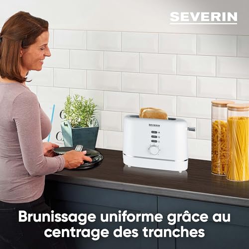 Grille pain SEVERIN AT 4324 2 tranches 6 niveaux de dorage Plateau ramasse miettes coulissant - vue 3