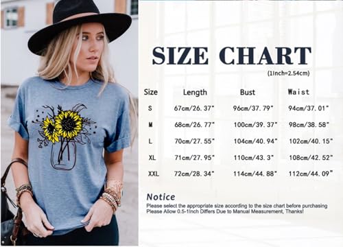 Image of Womens Dandelion T Shirts Sunflower Graphic Short Sleeve Casual Tops