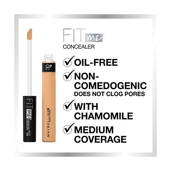 Maybelline-Fit-Me-Liquid-Concealer-Makeup-Natural-Coverage-Oil-Free-Fair-023-Fl-Oz-Pack-of-1 Maybelline New York Fit Me Liquid Concealer Makeup, Natural Coverage, Lightweight, Conceals, Covers Oil-Free, Fair, 1 Count (Packaging May Vary)