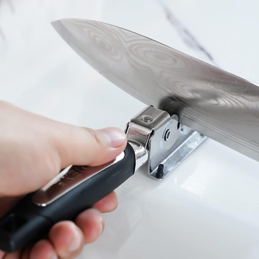 AEE® İkili Bıçak Bileme Seti – 3 Aşamalı Krom Kaplama Manuel Bıçak Bileyici + Metal Gövdeli 8 Tekerlekli Profesyonel Bıçak Bileme Aparatı