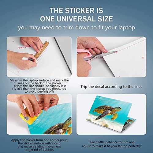 12.1 13 13.3 14 15 15.4 15.6 Inches Personalized Laptop Skin Sticker Decal Universal Netbook Skin Sticker Reusable Notebook Pc Art Decal Protector Cover By Aortde(Sea Turtle) #TOP5