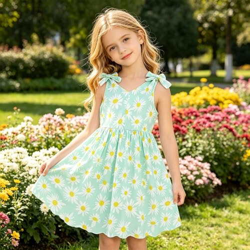Robe de princesse marguerite en pur coton style décontracté et fluide - 3