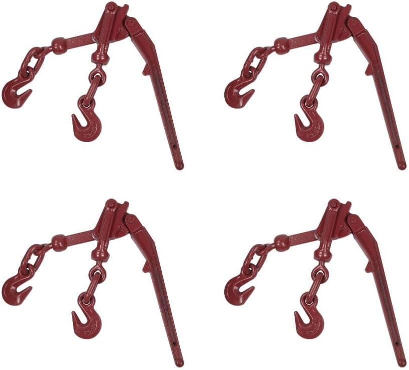 Mytee Products (4 Pack) Lever Style Recoilless Snap Binders 3/8"-1/2" G70 Chain Binder 9200 Lbs Working Load Limit | Lever Chain Binders for Flatbed Truck Trailer