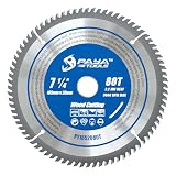 PAYA TCT Lama per sega circolare Ø 185 mm x 20 mm 80 denti Accessori per sega circolare per fai da te, taglio di legna da ardere per pallet, legno ecc. PY1852080T Testato e certificato da TÜV