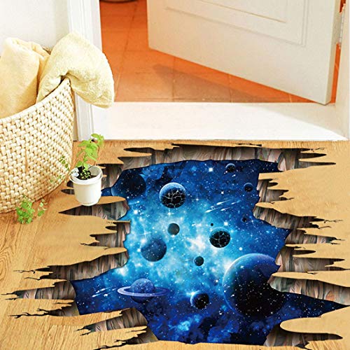Sengter Removable 3D Wallpaper Space Decor Universe Wall Art Planet Stickers Galaxy Wall Decor Waterproof Wall Decals Wall Murals Peel And Stick Wall Decorations For Living Room Bedroom Nursery #TOP2