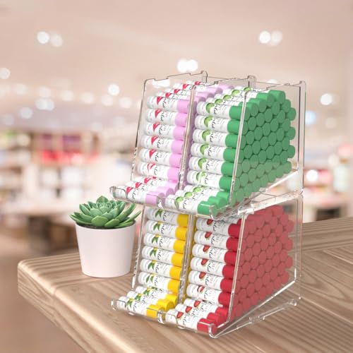 Marketing Holders LB-DISP-SM Clear Acrylic Lip Balm Dispenser Stackable And Small Home Freestanding Countertop Display thumb #6