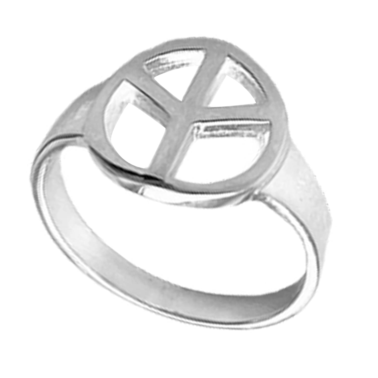 Anillo de paz grande de plata de ley 925 pura, anillo bohemio bohemio, anillo de amor, anillo religioso, anillo minimalista, hermosos regalos del día de la madre, anillo de banda único para mujer