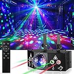 Dj Party Disco Ball Light Support DMX512 and Sound Activated, BUCLHOZ LED Stage Strobe Lighting for Parties Indoor Dance Floor Birthday Rave Bar Karaoke KTV Xmas Christmas Wedding Show Club