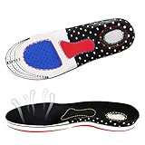Shoes Insoles for Men and Women - Comfort Gel Orthotic Insoles Full Length Plantar Fasciitis Inserts with Arch Support Relieve Flat Feet, High Arch, Foot Pain, Supination