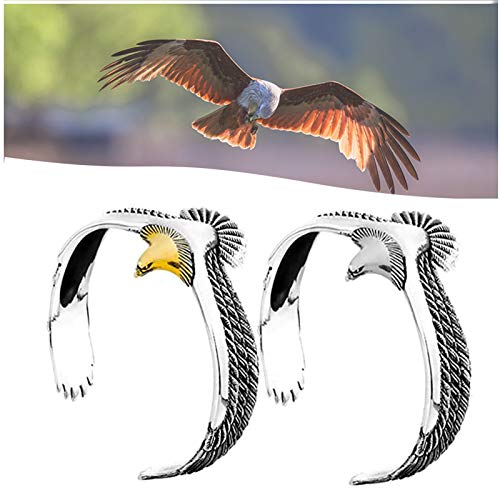 925 Sterling Silver Eagle Cuff Bracelet, 2pcs Sterling Silver Cuff Bracelet, Eagle Cuff Bracelet for Women