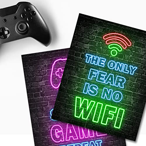 Simimi Art VBPA-LM6UY-B7-08 Printed Neon Gaming Posters Set Of 4 thumb #2