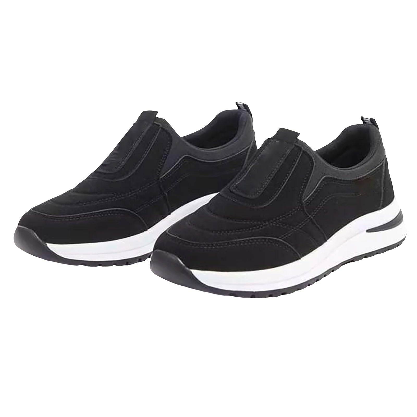 Scarpe da ginnastica da donna slip-on, larghezza H, scarpe ortopediche, comode | Scarpe da corsa con plantare morbido, leggere, senza lacci, sportive, per il tempo libero, per tutti i giorni
