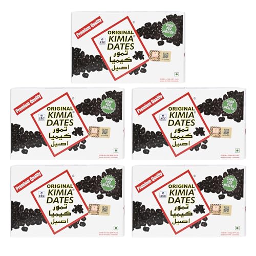 Image of Kimia Dates Original Mazafati Dates - Pack of 5 (500gm Each) | Juicy & Delicious Khajoor, Khajur | Healthy Snacks | Rich in Fibre | Perfect for Snacking (Carton Box)