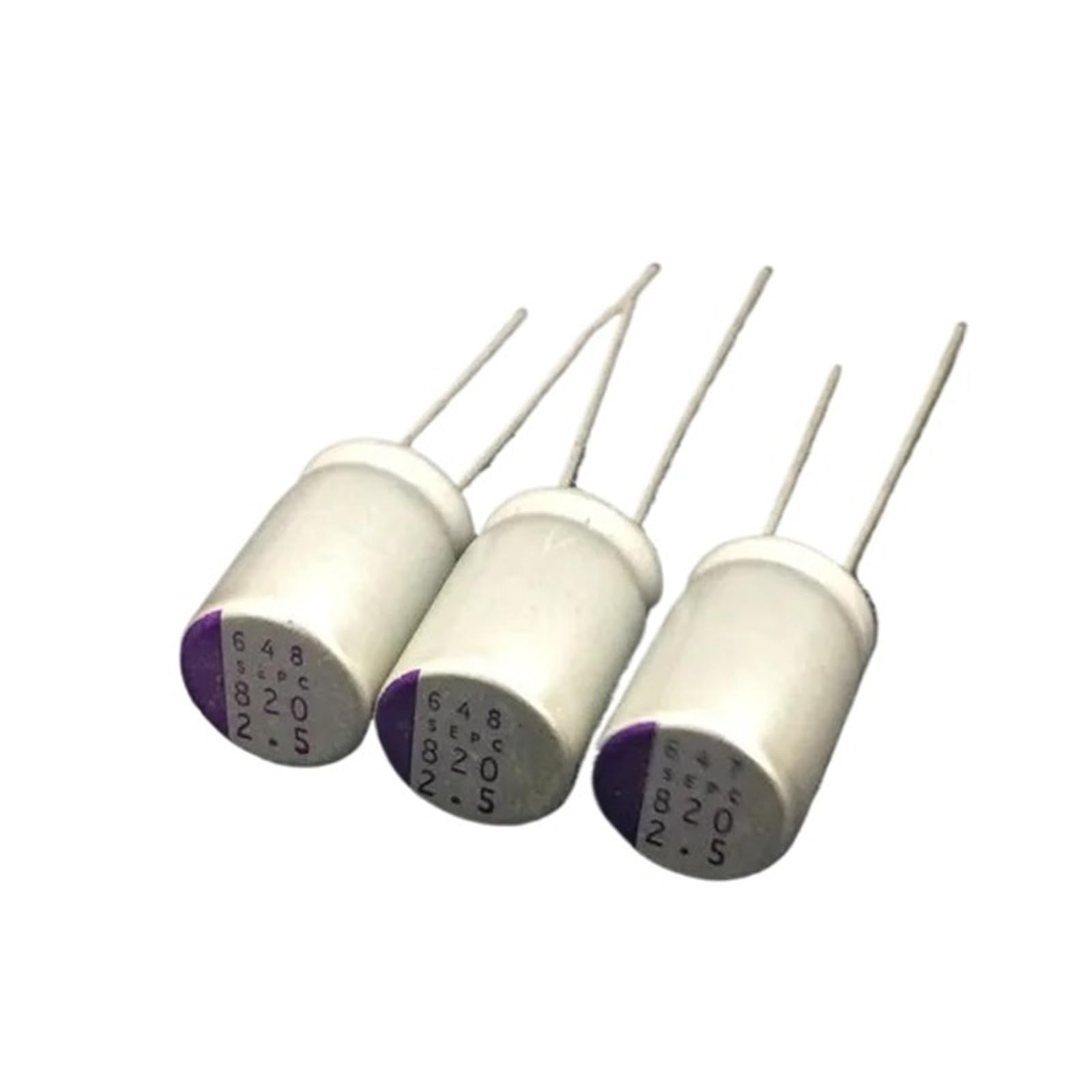 Condensateurs solides 820 uF 2,5 V en lot de 500 pièces pour le reconditionnement informatique