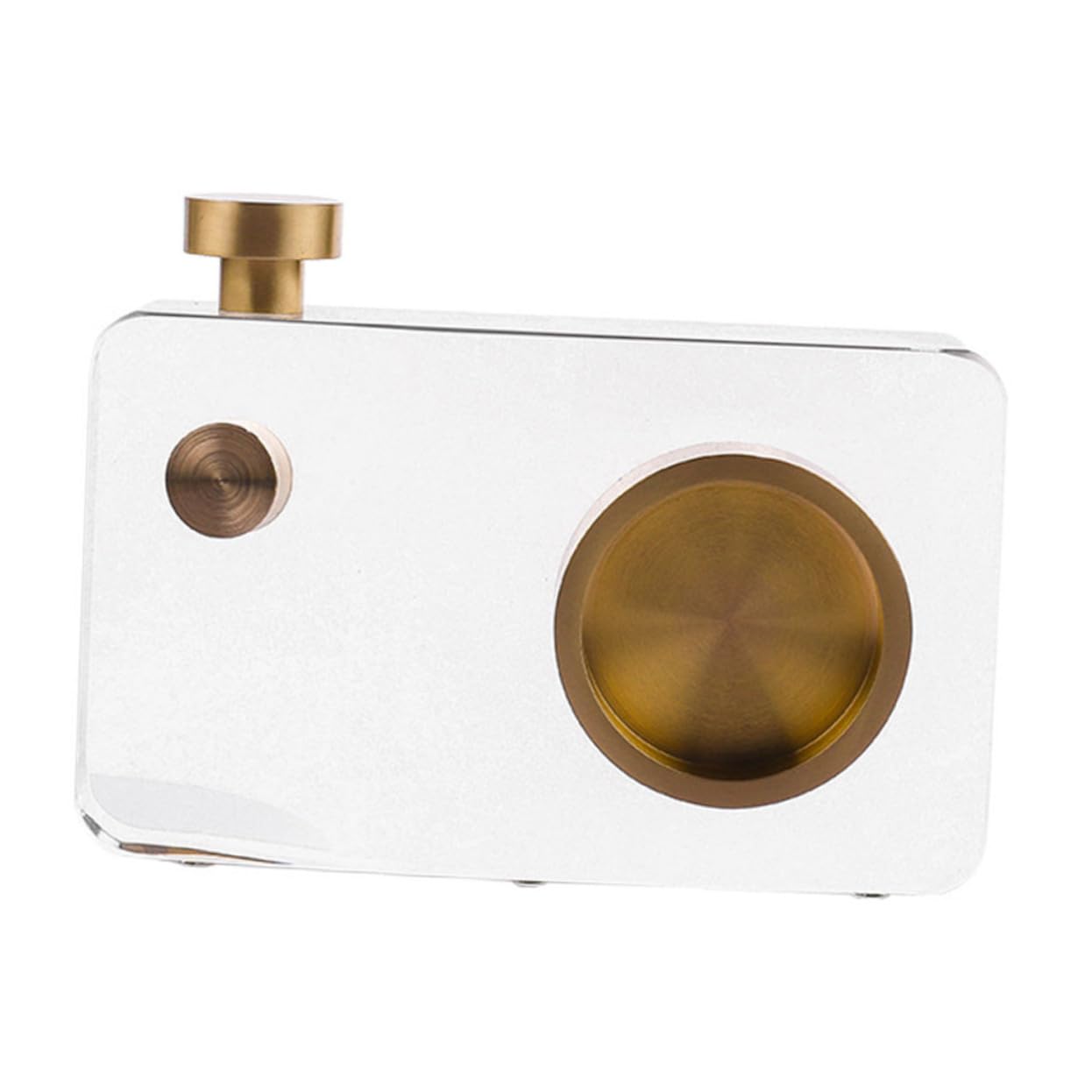 Uonlytech Crystal Camera Ornament Camera Shaped Decor Retro Toys Hand Blown Figurines Bookcase Decor Camera Decor Office Desk Decorations Camera Sculpture Camera Figure Statue The Metal