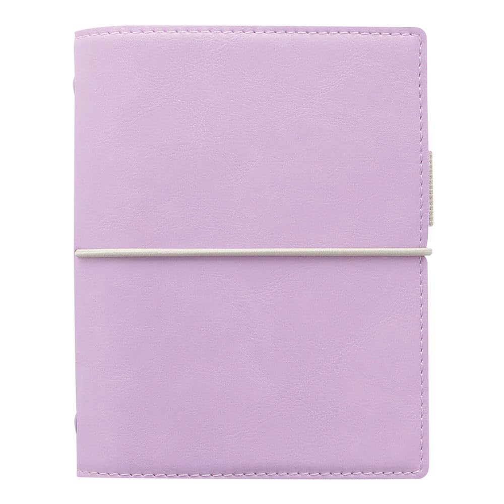 Filofax Domino C022609-25 - Agenda settimanale 2025, formato tascabile, formato tascabile, liscia, effetto pelle, effetto grana, tattile, a sei anelli, visualizzazione settimanale, multilingue