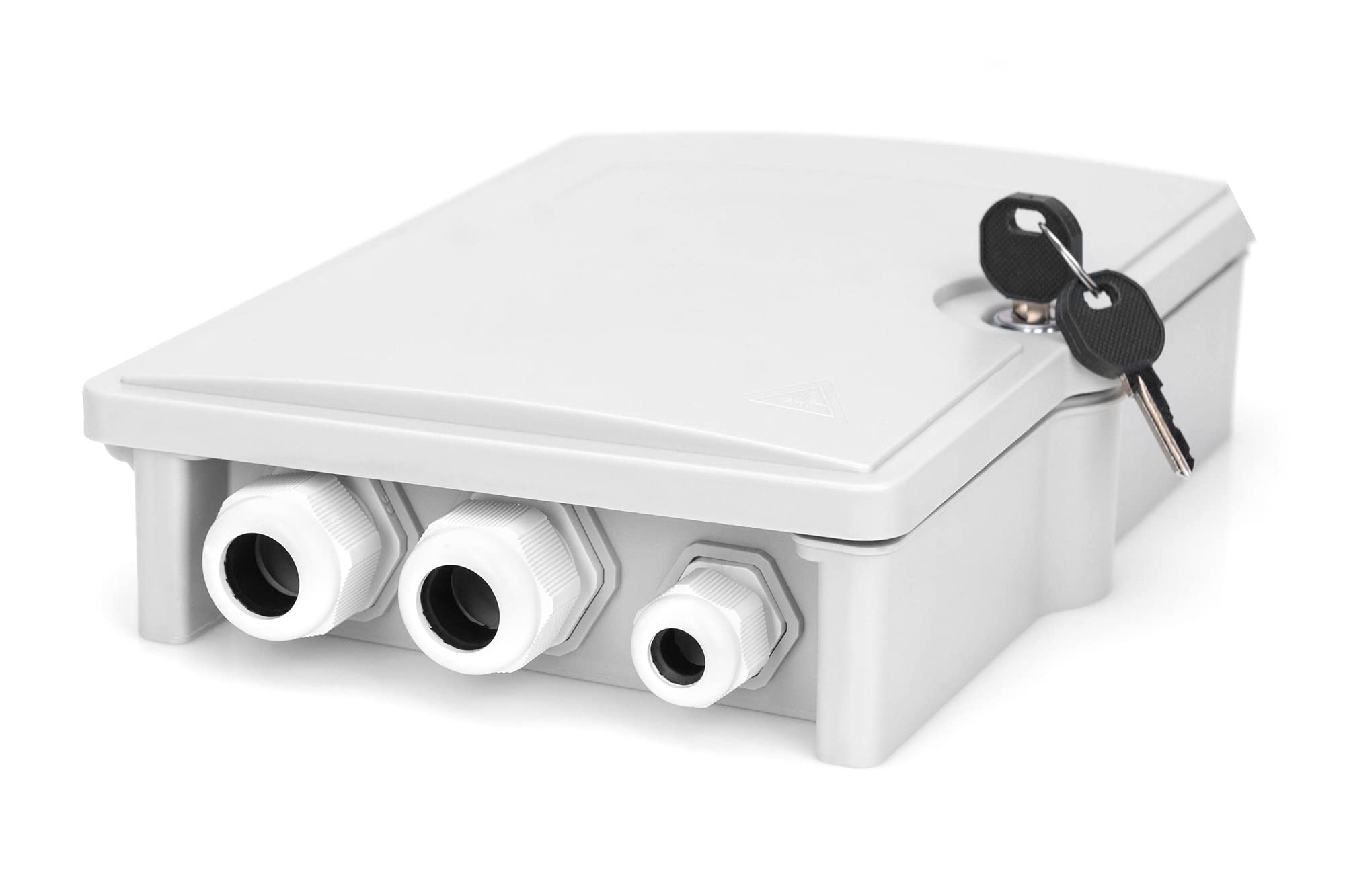 DIGITUS LWL-Distributionsbox für Außen – für 6 SC-Duplex-Kupplungen – Grau