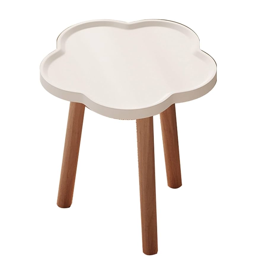 Amazon｜現代の花形エンドテーブル、木製サイドテーブル、花びら