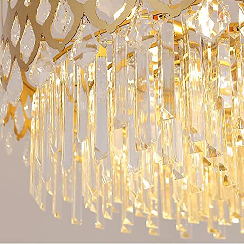 Lustre en cristal moderne d'exception avec finition dorée luxueuse