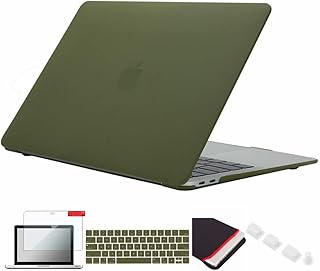 Se7enline Compatible with MacBook Pro 13 inch Case for Mac Pro 13.3 inch A1706/A1989/A2159 with Touch Bar 2016/2017/2018/2019 Keyboard Cover&Sleeve Bag&Screen Protector&Dust Plug, Avocado Green