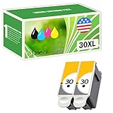 Limeink 2 Pack Black Remanufactured 30XL Ink Cartridges Use Replacement for ESP: 3.2, C110, C310, C315, Office 2150, Office 2170, Hero 3.1, Hero 5.1 Series Printers 1550532 1341080