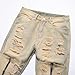 Men's Ripped Destroyed Straight Slim Fit Jeans Cargo Denim Pants Fashion Jean (US, Waist Inseam, 34, 32, Yellow)