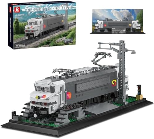 Reobrix BB 15000 Electric Locomotive Building Block Set with Train Track, Collectible French Train Model Kit, Train Building Toy for Home & Office Decor, Gift for Teens 14+ & Adults (2053 PCS), 66803