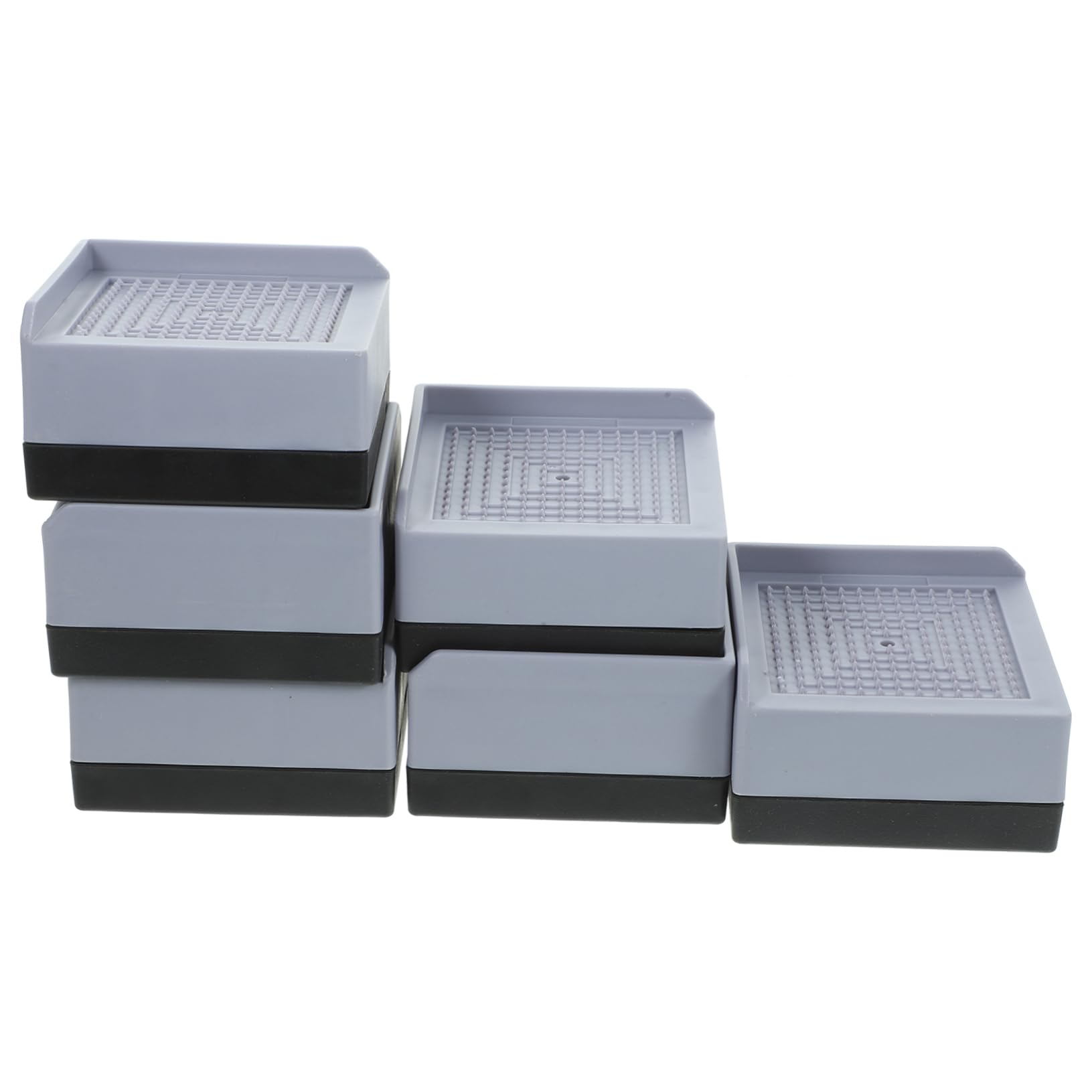 KALLORY 6pcs Heavy Duty Bed Risers - Design for Sofas Tables and Desks for Enhanced Height and Storage Space Furniture Supports for Easy Cleaning and Scratch