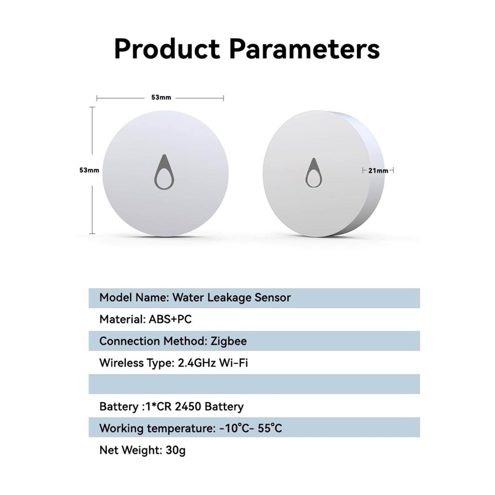 Sistema de Alarma de Seguridad para el hogar, Sensor De Inmersión En Agua, Inundación, Detector Alarma Fuga Seguridad For El Hogar Inteligente(4 pcs)
