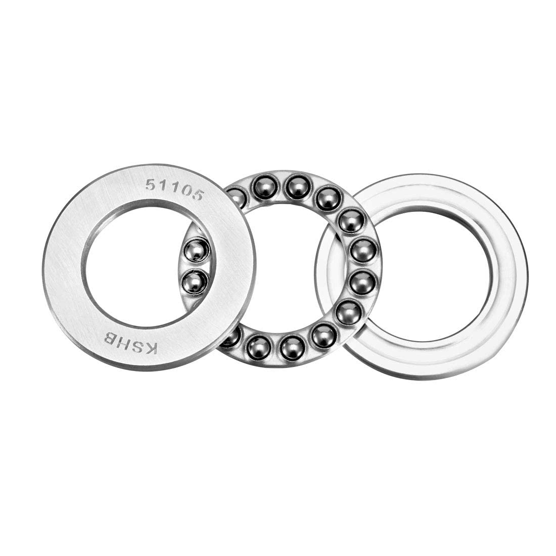 INVENTO 1Pcs 51105 25mm Axial Thrust Ball Bearing 25x42x11mm Single Direction carbon steel ball bearing
