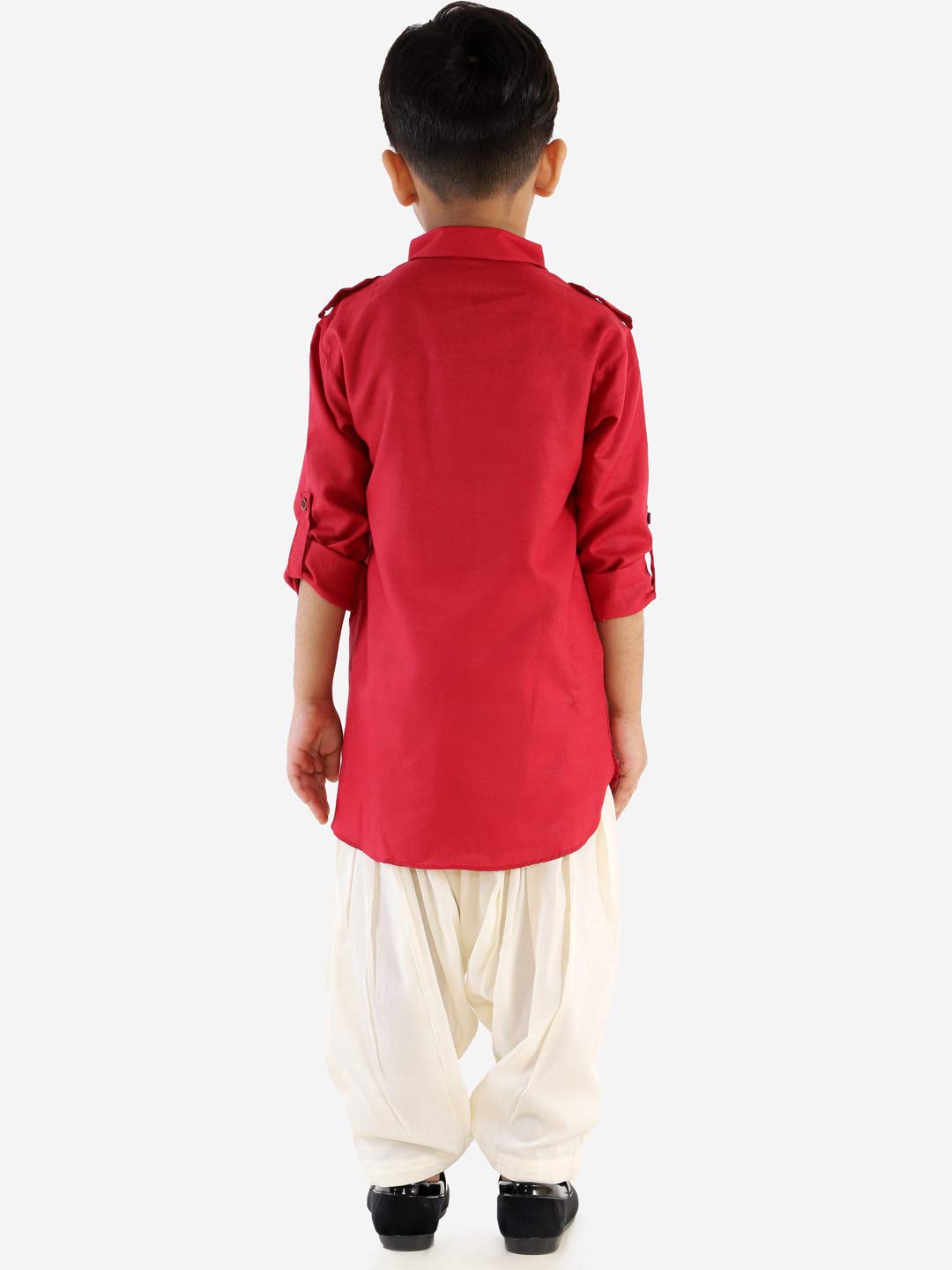 JBN Creation Zestaw strojów Pathani dla chłopców | Mieszanka bawełny Odzież etniczna dla dzieci | Świąteczna tradycyjna odzież na uroczystości Eid
