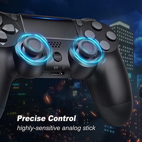 Controlador sem fio Compatível com PS4,Double Vibration/6-Asix/Audio Functional Gamepad Remote Compa