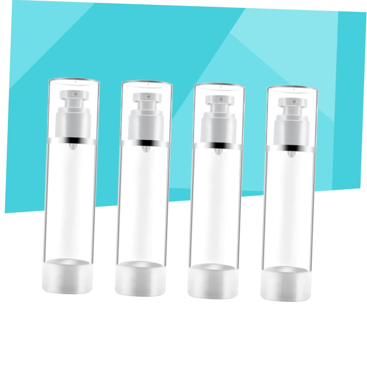 POPETPOP 10 Juegos De Botellas De Viaje De 30 Ml Con Sin Aire A Prueba De Fugas Con De Vacío Dispensadores De Cosméticos 4 Unidades X 10