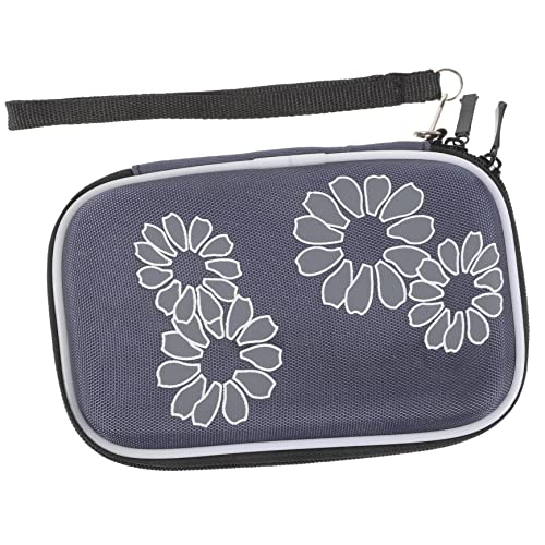 Housoutil Custodia Protettiva Rigida Per Hard Disk Con Tasca Rete Ed Porta Portatile Per Dispositivi Di Archiviazione Blu Scuro