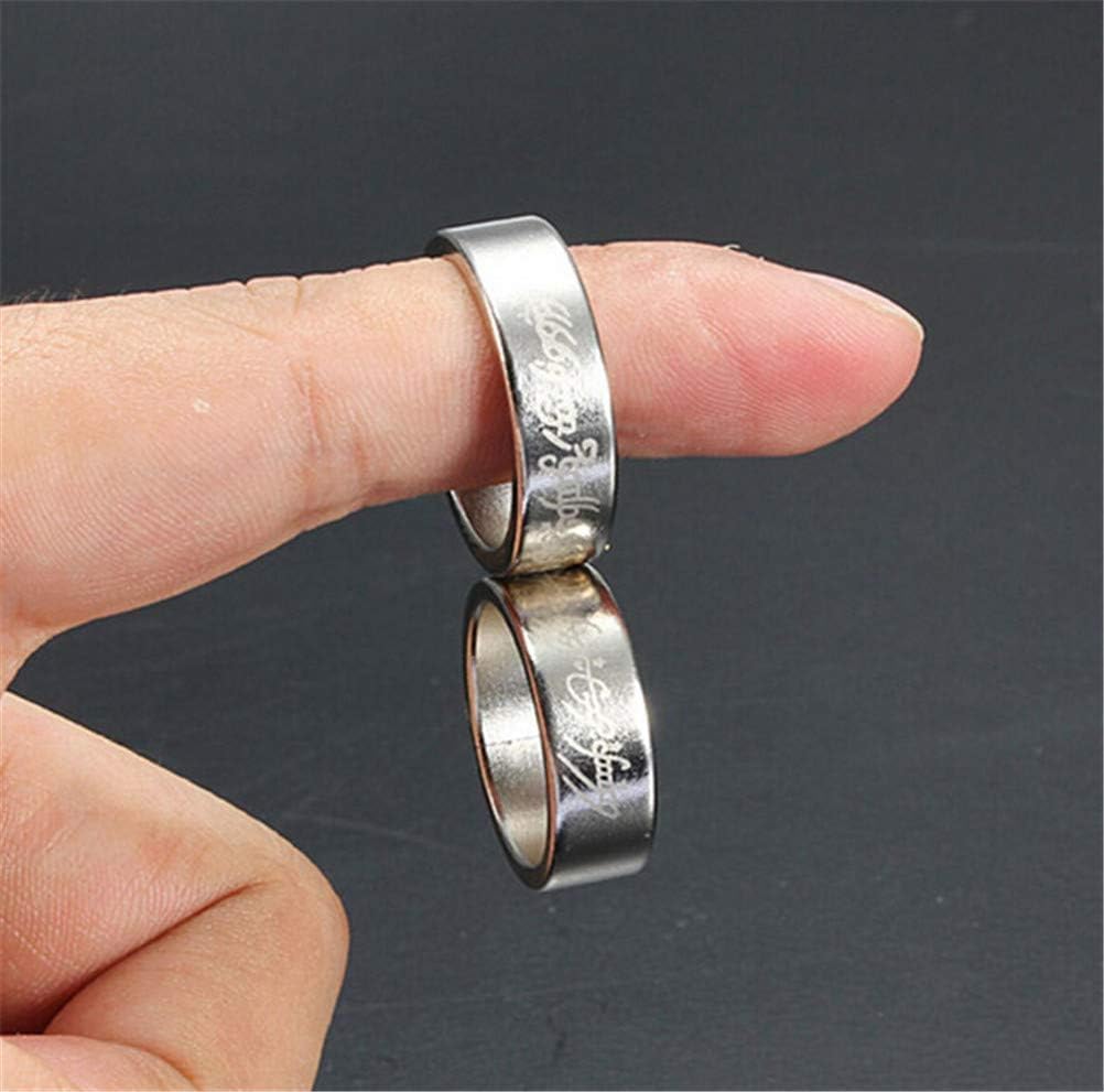Magic Magnetic Ring PK Ring for Professional Magician Stage Magic Tricks Props Accessory Gimmick Props (Engraved Silver,19mm) image 3