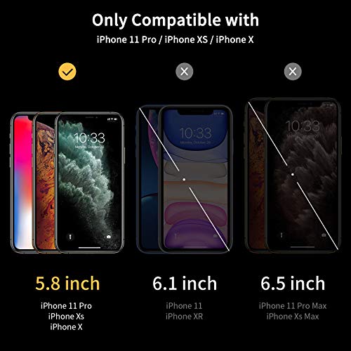 Image of UNBREAKcable 2-Pack Screen Protector for iPhone 11 Pro /XS /X | Tempered Glass, Military Grade Shatterproof, 9H+ Hardness, 99.99% HD Clear, Bubble-Free, Easy Install, for iPhone 11 Pro /XS /X