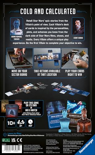 Ravensburger Star Wars Villainous Game – Cold Tactics Strategy Family Board Games for Adults & Kids Age 10 Years Up - 2 to 3 Players