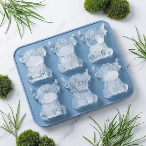 Molde de Hielo de Silicona 3D Vaca Highland miniatura 4
