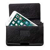 DFV mobile - Cover Horizontal Belt Case with Phone Holder Pouch & Inner Pocket with Zipper for YOTA YOTA 3+ (2018) - Black