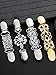 4 Pieces Vintage Sweater Shawl Clips Retro Cardigan Collar Dress Shirt Brooch Clips for Women Wearing, 4 Styles(Stylish Style)